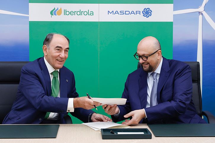 El acuerdo se ha firmado en Madrid por Ignacio Galán, presidente de Iberdrola, y el CEO de Masdar, Mohamed Jameel Al Ramahi,