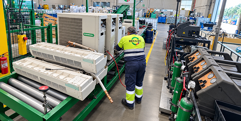 RECILEC amplía su certificación europea para el tratamiento de equipos de refrigeración y climatización