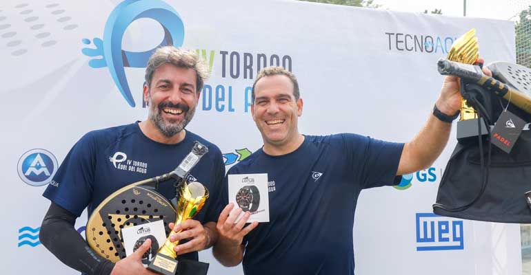 Jaime Molinero y Fernando Pesquera, del Canal de Isabel II, campeones de la 4ª edición del torneo de pádel del agua 2026