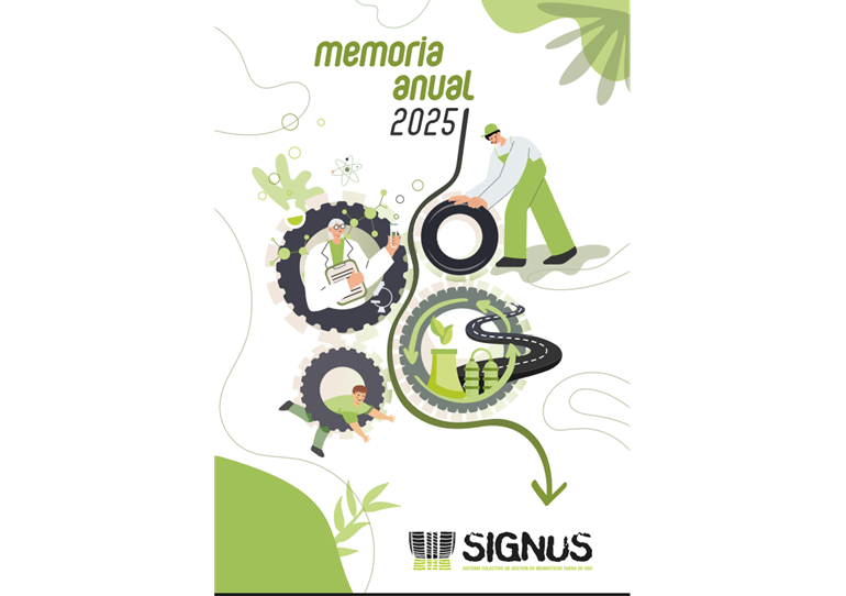 SIGNUS supera las metas y transforma más de 230.000 toneladas de neumáticos en recursos durante 2025