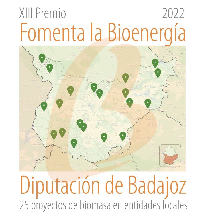 La Diputación de Badajoz recibe el premio ‘Fomenta la Bioenergía 2022’ de AVEBIOM por promover 25 nuevas instalaciones de calefacción con biomasa