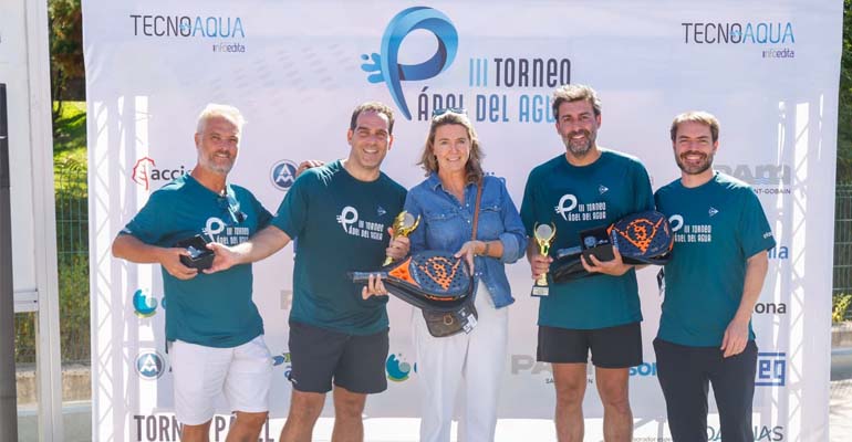 Jaime Molinero y Fernando Pesquera, de Canal de Isabel II, campeones del Torneo de Pádel del Agua 2025 de Tecnoaqua