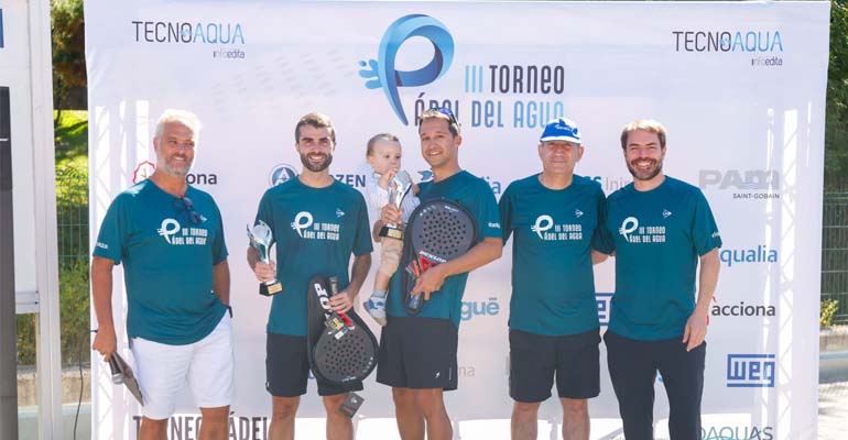 Jaime Molinero y Fernando Pesquera, de Canal de Isabel II, campeones del Torneo de Pádel del Agua 2025 de Tecnoaqua