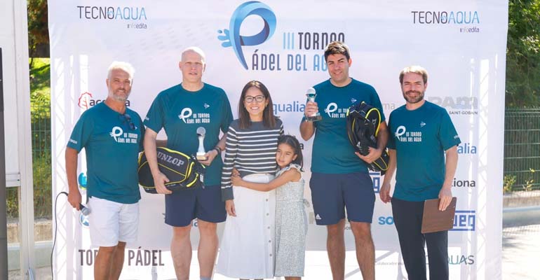 Jaime Molinero y Fernando Pesquera, de Canal de Isabel II, campeones del Torneo de Pádel del Agua 2025 de Tecnoaqua