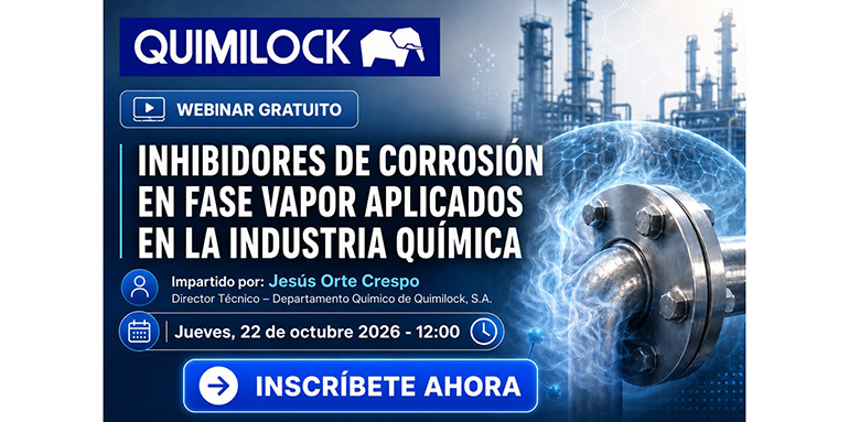Industria Química analizará las aplicaciones de los inhibidores de corrosión en fase vapor en un webinar gratuito